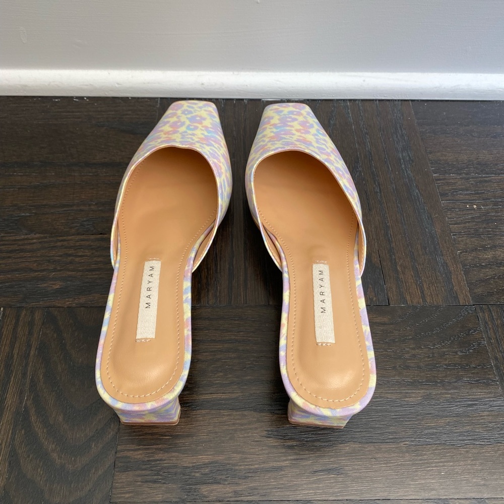 SQUARED TOE HEELED SANDALS, MULTI ANIMAL - Picture 7 of 9